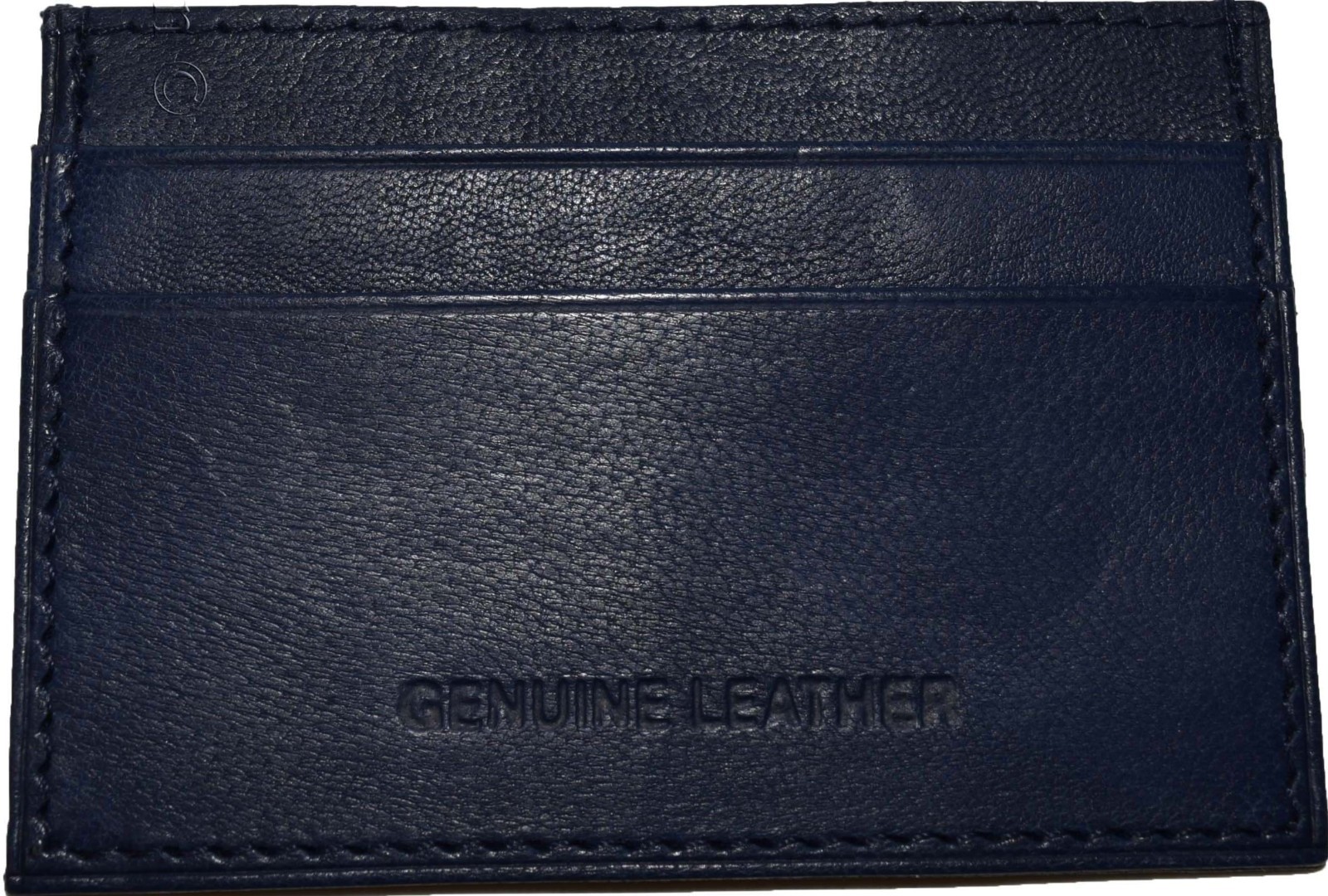 lot of 3 new leather business card case 7 credit card id card new blue card case - Image 3