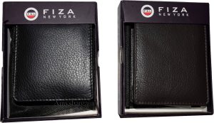 lot of 4 Fiza NY genuine leather men's black wallet zip around wallet in box bn - Image 12