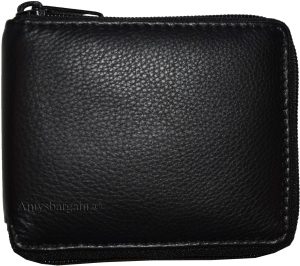 lot of 4 Fiza NY genuine leather men's black wallet zip around wallet in box bn - Image 3