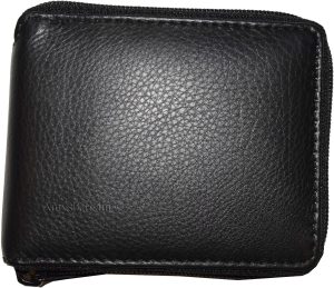 lot of 4 Fiza NY genuine leather men's black wallet zip around wallet in box bn - Image 9