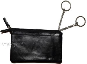 lot of 4 leather change purse ladies wallet black mini pocket zip coin case bn - Image 5