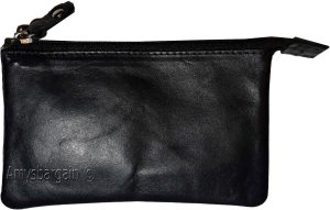 lot of 4 leather change purse ladies wallet black mini pocket zip coin case bn - Image 10