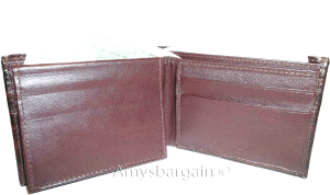 lot of 5 crocodile skin printed leather man's bifold wallet id 2 bill slots new - Image 13