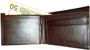lot of 5 crocodile skin printed leather man's bifold wallet id 2 bill slots new - Image 10