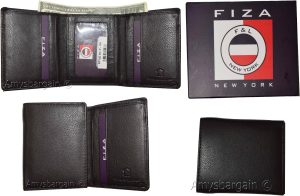 man's trifold wallet fiza ny leather 6 credit cards 2 bill slots brnd new in box - Image 10