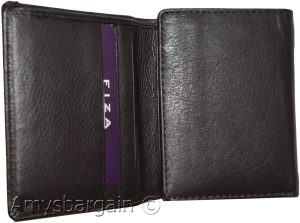 man's trifold wallet fiza ny leather 6 credit cards 2 bill slots brnd new in box - Image 6