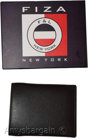 man's trifold wallet fiza ny leather 6 credit cards 2 bill slots brnd new in box - Image 9