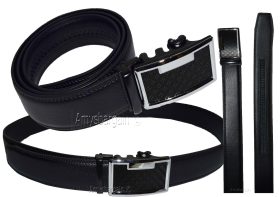 men's belt leather dress belt auto lock belt 44-46" quick lock belt brand new