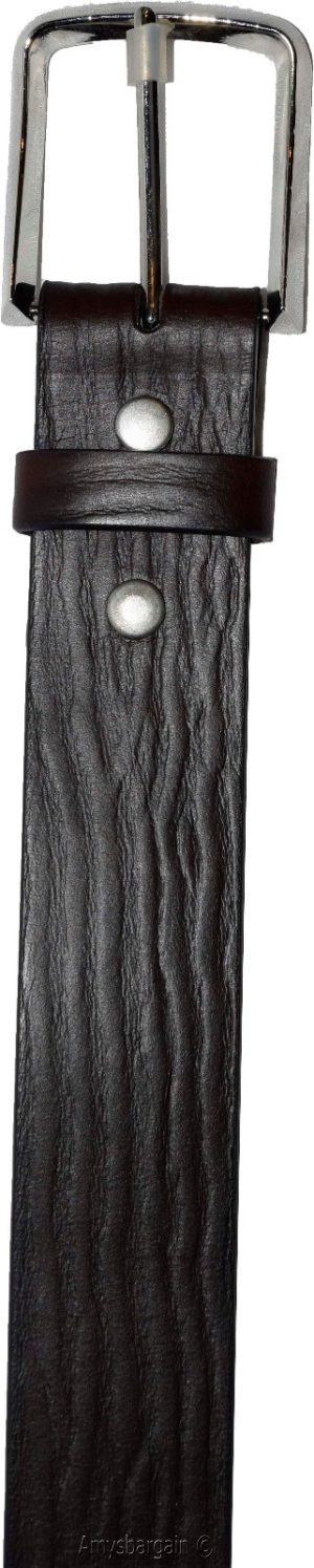 men's belt, up to 48" solid leather belt. men's brown casual strong leather belt - Image 4