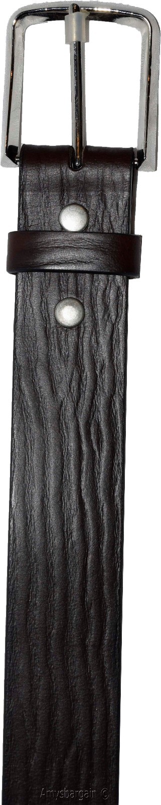 men's belt, up to 48" solid leather belt. men's brown casual strong leather belt - Image 4
