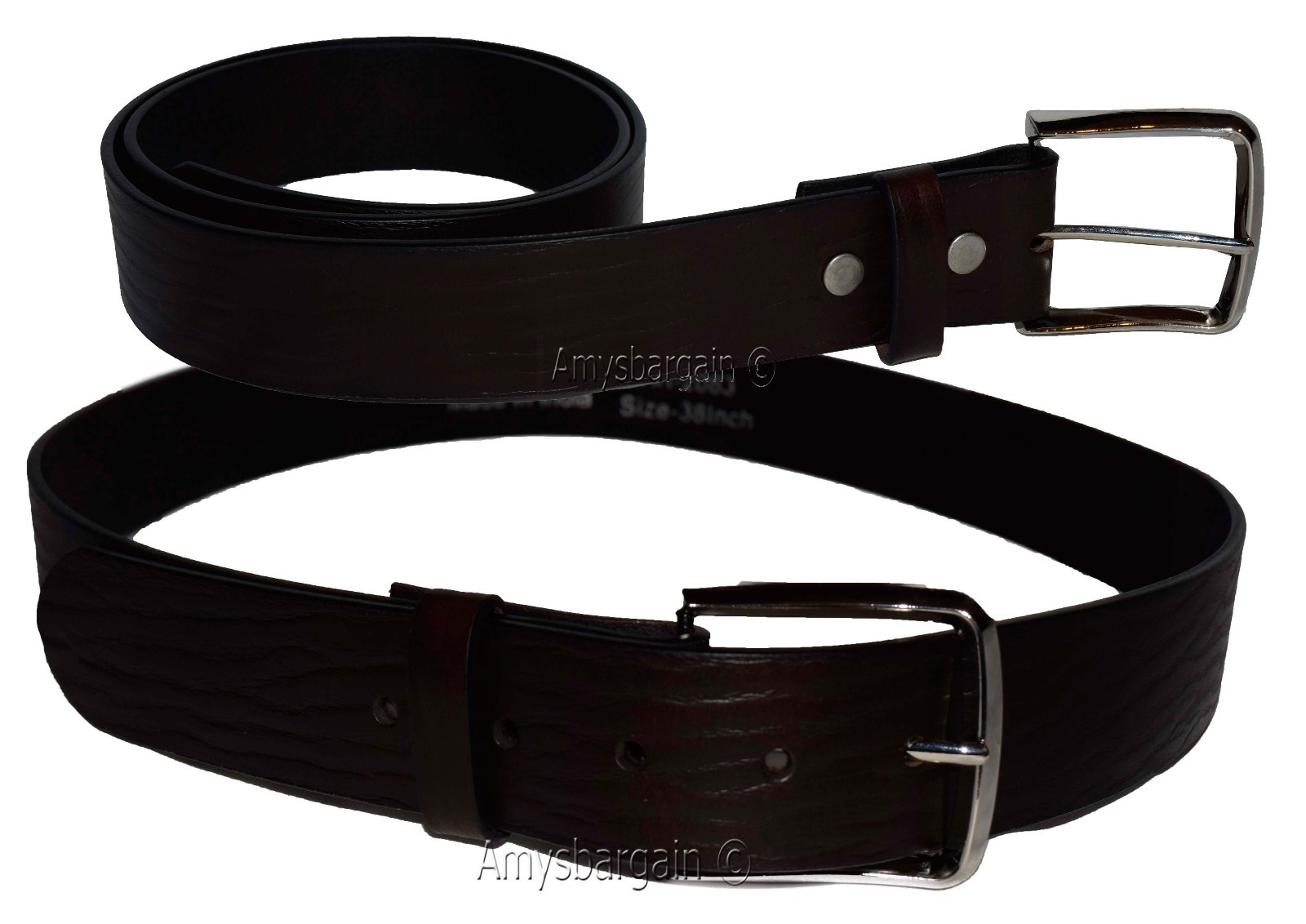 men's belt, up to 48" solid leather belt. men's brown casual strong leather belt