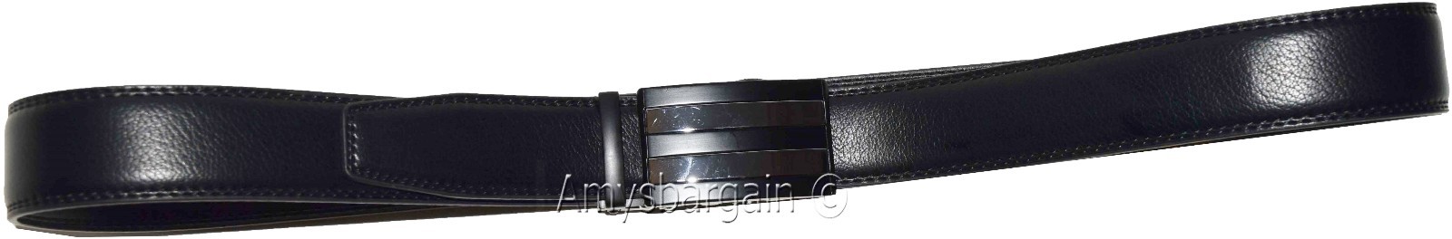 men's casual belt genuine leather dress auto lock men's black quick lock belt nw - Image 12