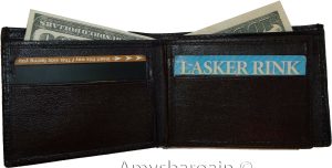 men's wallet woven printed leather new man's bi-fold wallet 2 bill slots 9 card - Image 5