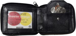men's zip around leather wallet 6 credit card id coin case bill slots bn wallet - Image 11