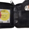 men's zip around leather wallet 6 credit card id coin case bill slots bn wallet