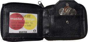 men's zip around leather wallet 6 credit card id coin case bill slots bn wallet - Image 12