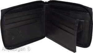men's zip around leather wallet 6 credit card id coin case bill slots bn wallet - Image 13