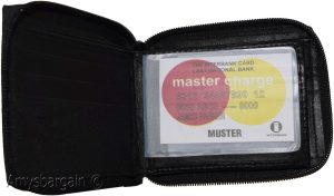 men's zip around leather wallet 6 credit card id coin case bill slots bn wallet - Image 4