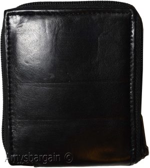 men's zip around leather wallet 6 credit card id coin case bill slots bn wallet - Image 5