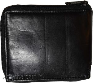 men's zip around leather wallet 6 credit card id coin case bill slots bn wallet - Image 7