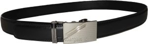 new men's belt leather dress belt w/ auto lock sliding buckle XL belt length - Image 10