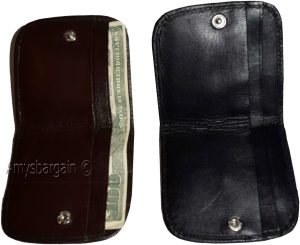 small leather wallet black/brown change purse small coin case new wallet - Image 5