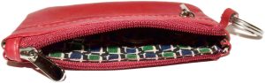 women's leather change purse zip coin wallet coin purse 2 pockets purse key ring - Image 16