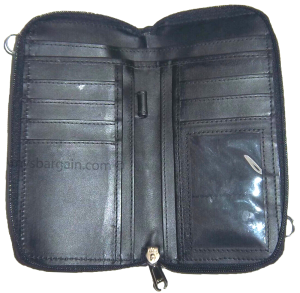 women's leather handbag wallet combo 19 credit card slots strap 3 change pockets - Image 3