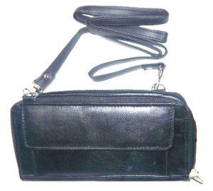 women's leather handbag wallet combo 19 credit card slots strap 3 change pockets - Image 4